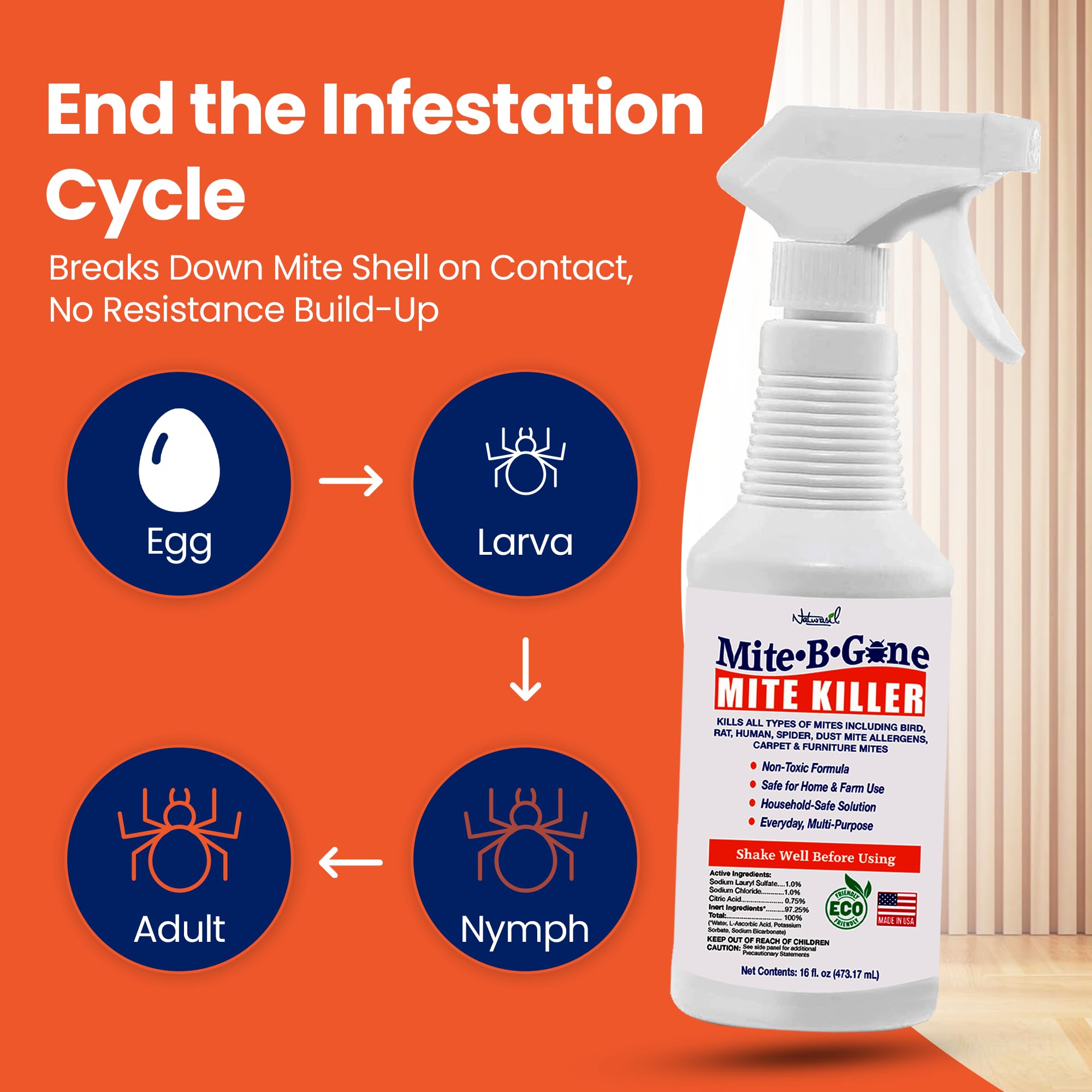 Pet-safe formulation supports households with pets and livestock.