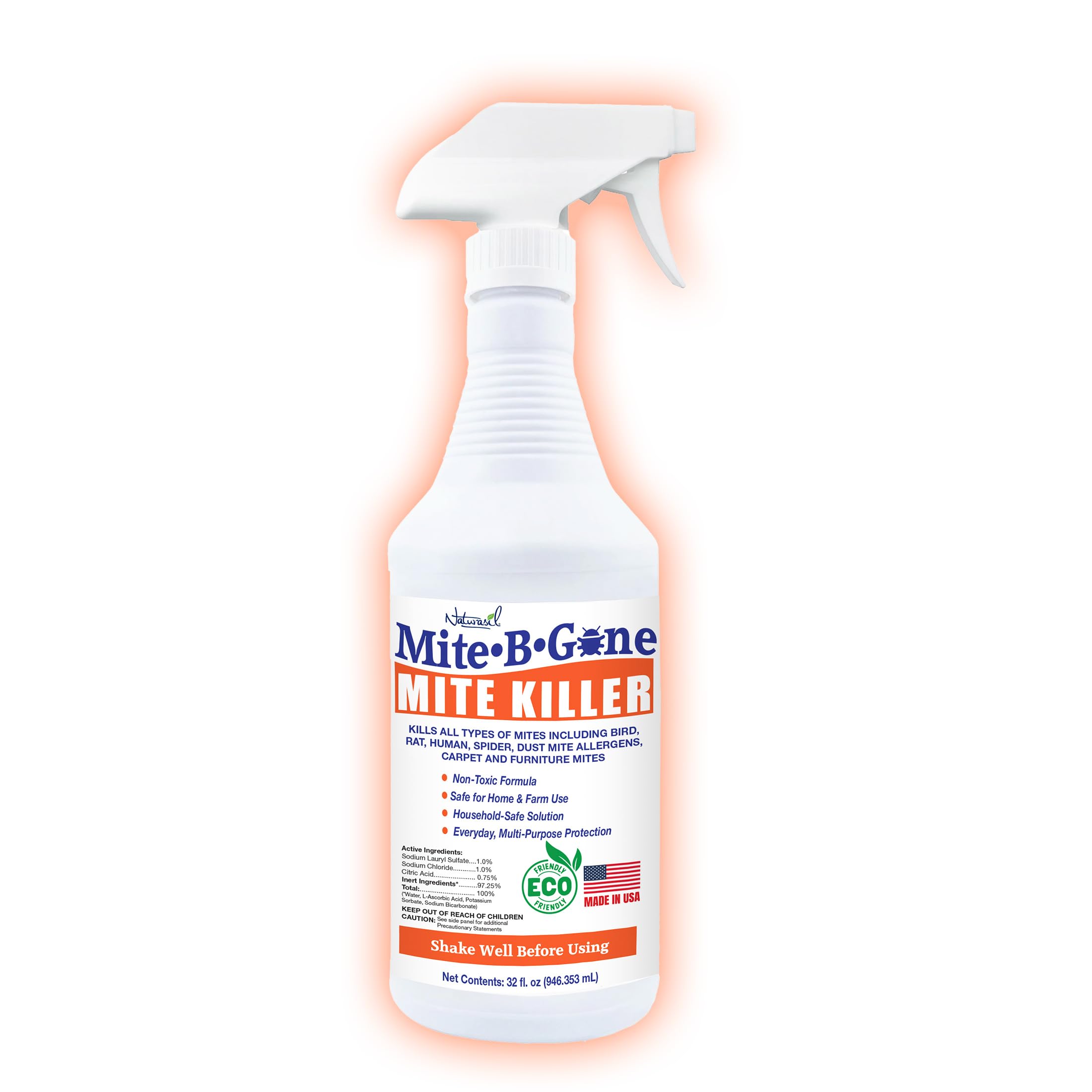 Naturasil Mite Killer Spray 32oz bottle, ready for home and farm mite control.