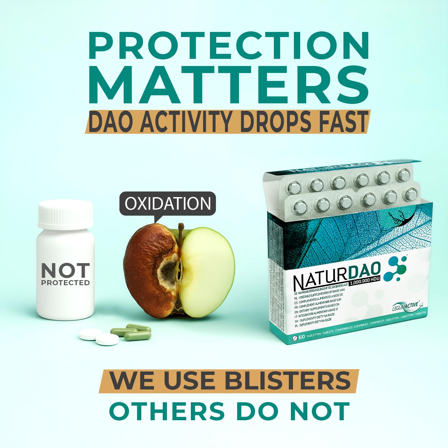 Vegan-friendly NaturDao Legumactive icon signaling plant-based ingredients