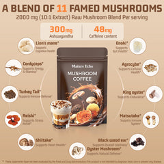 Nature Echo Lion's Mane coffee for sharper cognitive clarity.