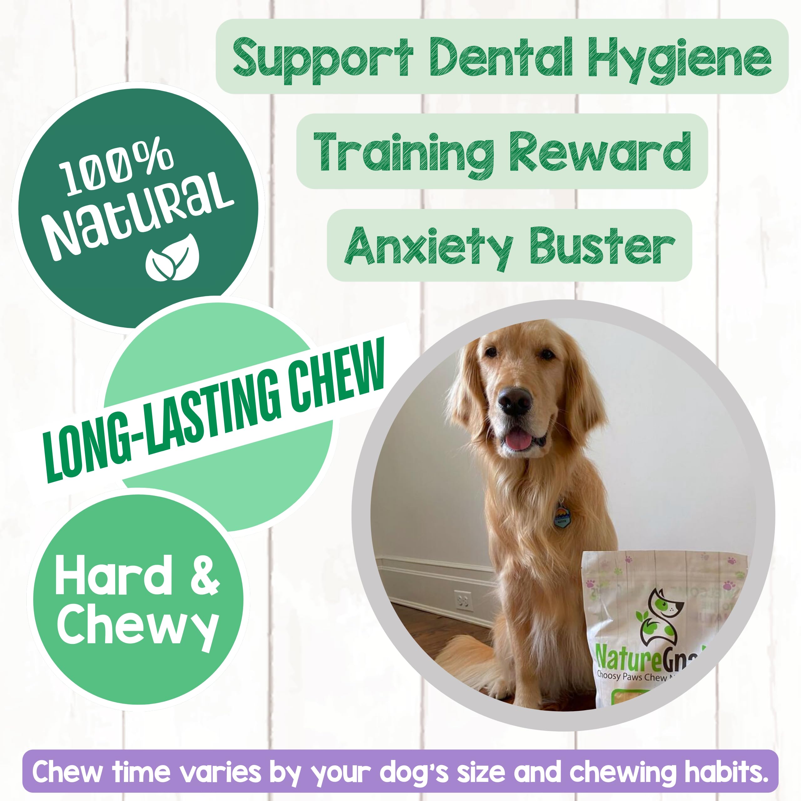 Nature Gnaws Bully Sticks designed for large dogs with grain-free chew