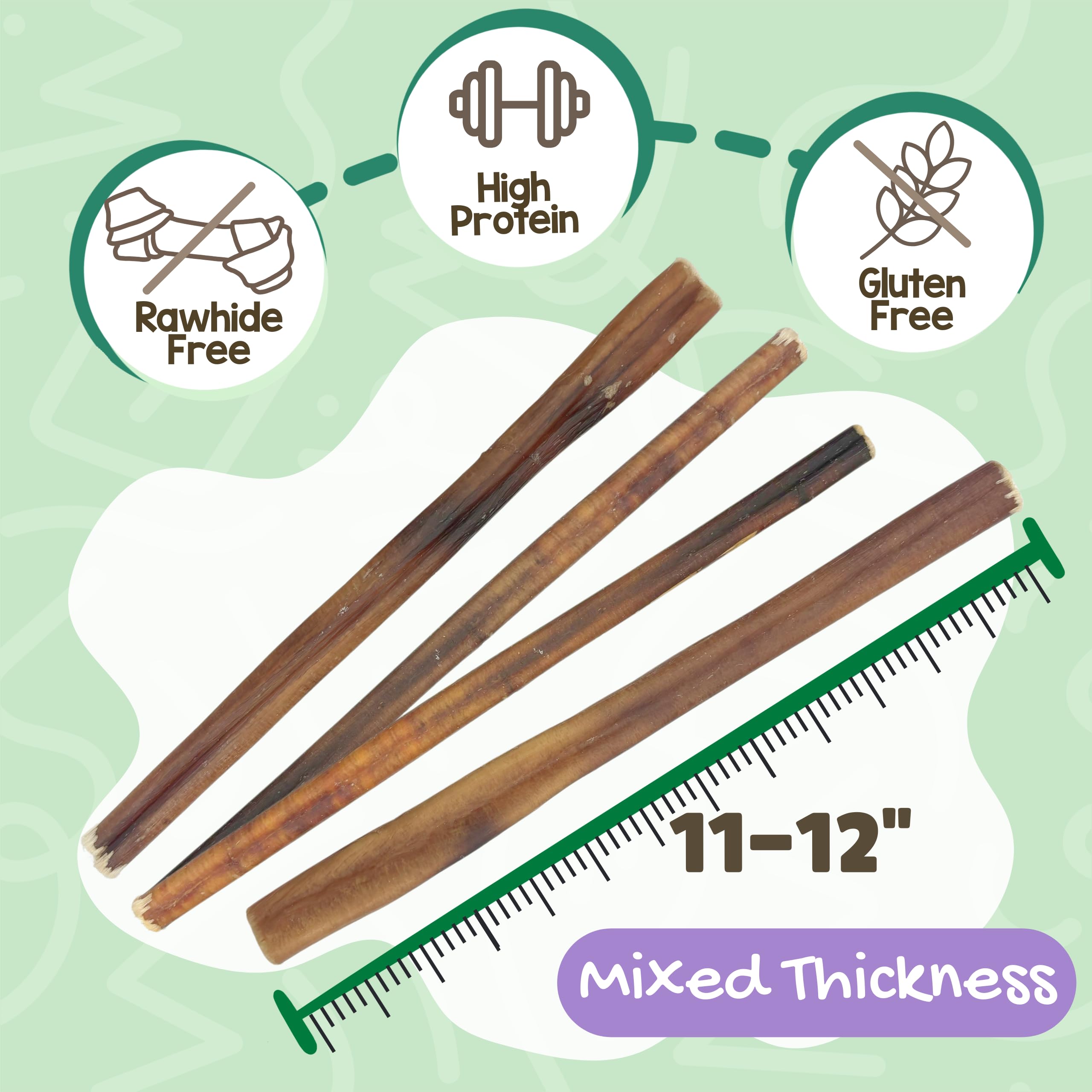 Nature Gnaws bully sticks rawhide-free chews ideal for aggressive chewers and teething puppies