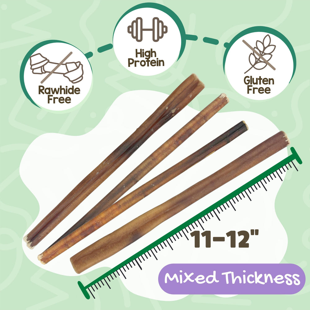 Nature Gnaws bully sticks rawhide-free chews ideal for aggressive chewers and teething puppies