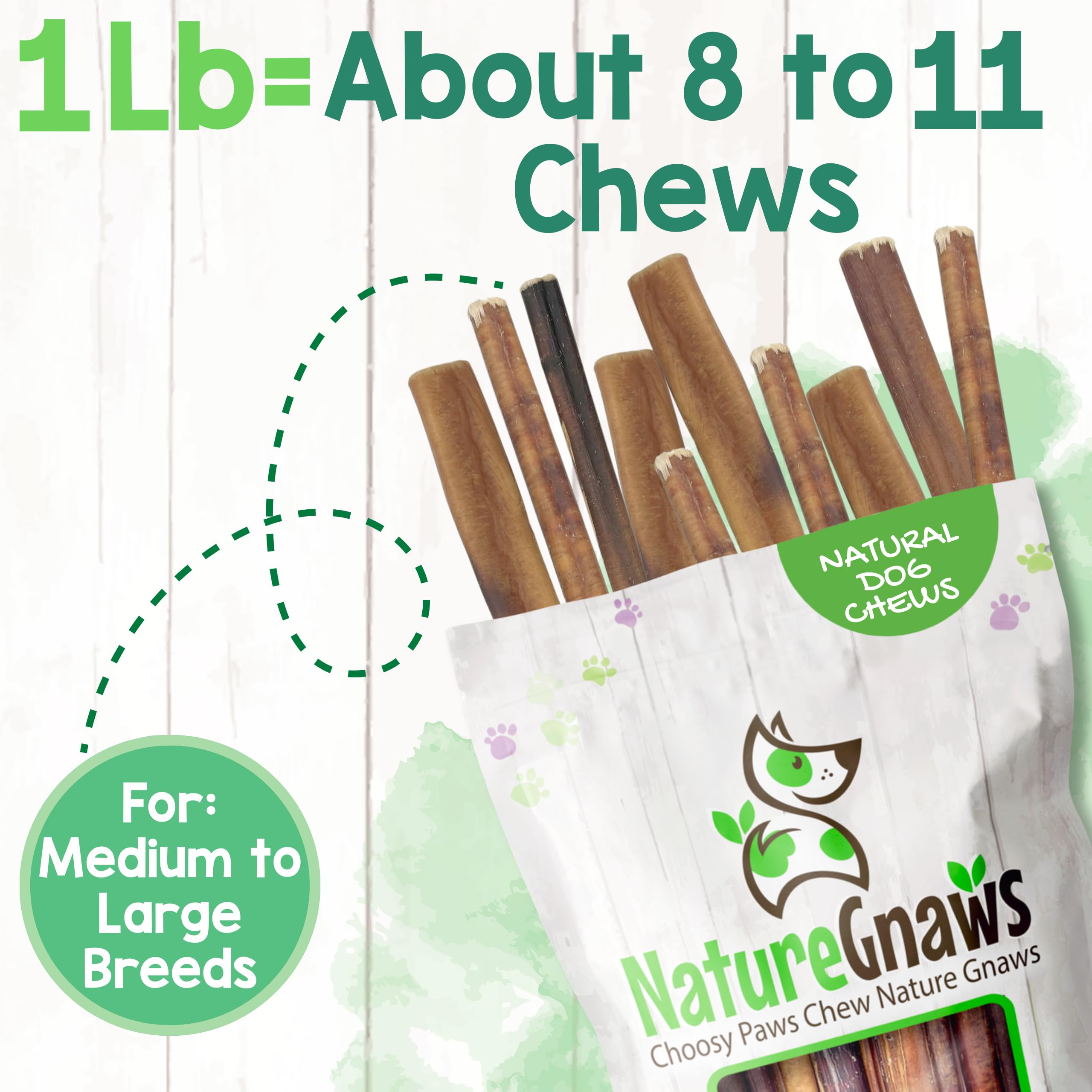 Nature Gnaws bully sticks dog chewing joy captures calm, focused playtime.