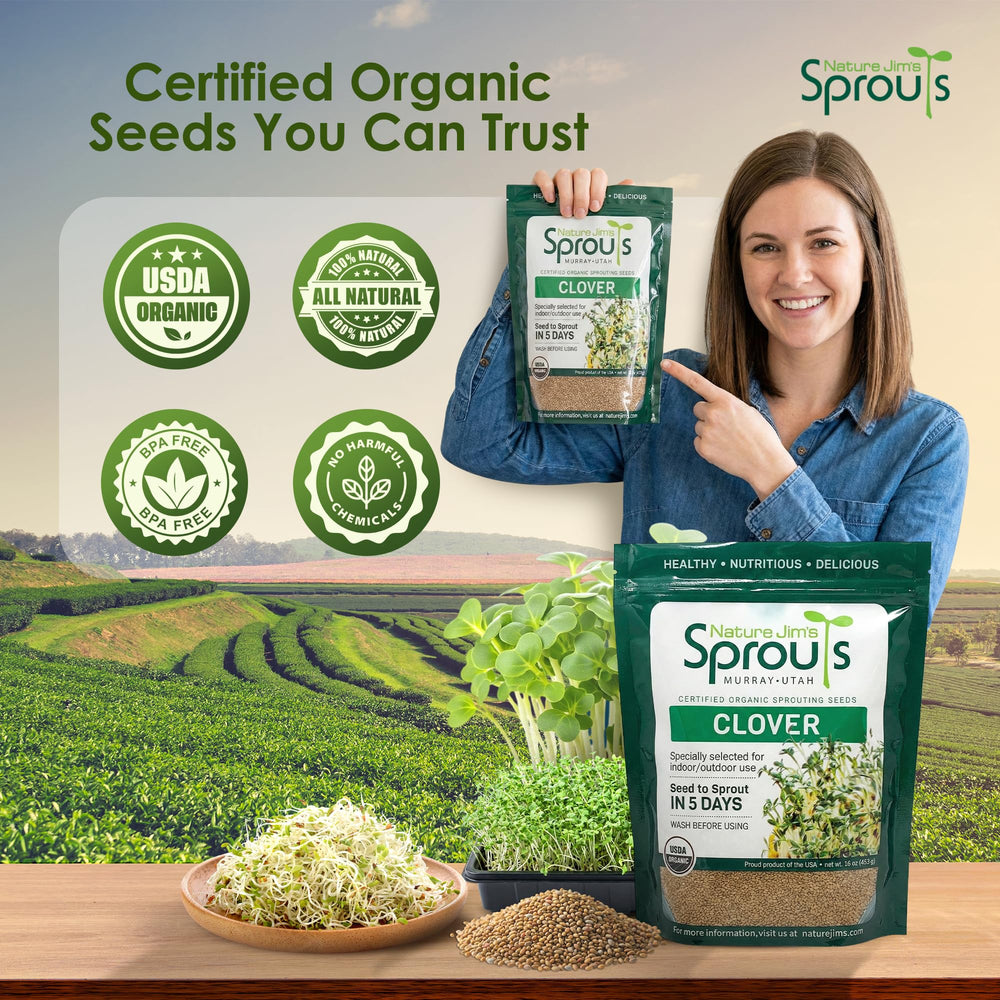 Nature Jims Sprouts nutrient-rich seeds ideal for salads and sandwiches