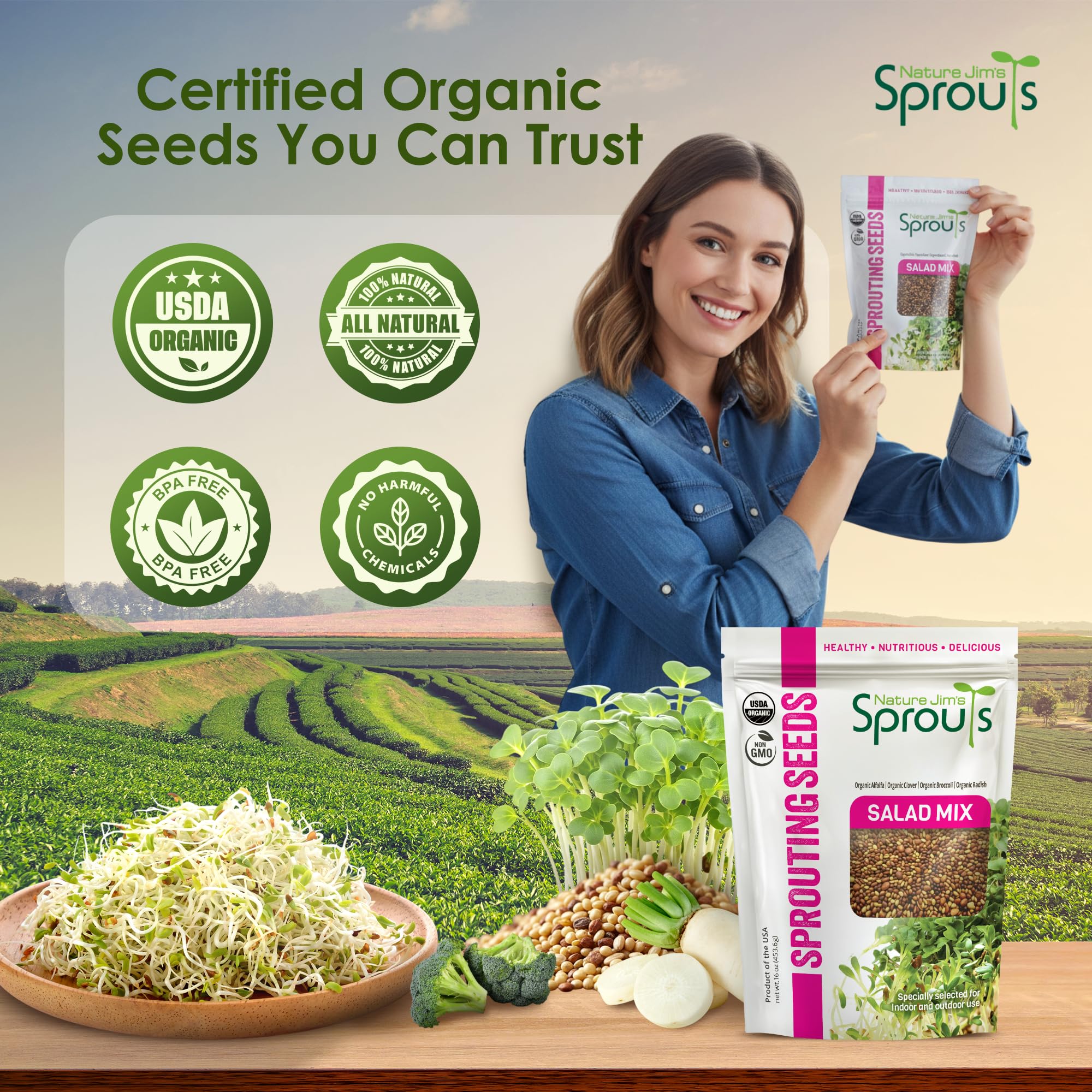 Nature Jims Sprouts home sprouting kit visual for easy harvests