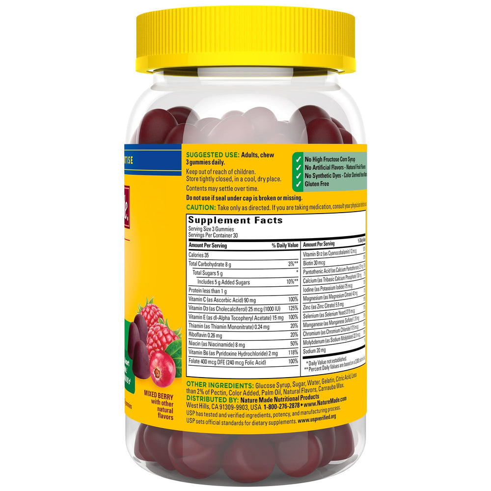 Nature Made Advanced Multivitamin Gummies 30-day supply illustration for convenient daily use
