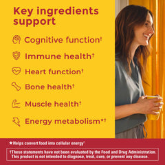 Nature Made Advanced Multivitamin Gummies image emphasizes B vitamins for energy metabolism