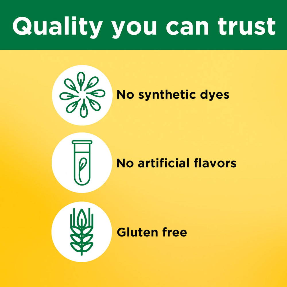 Nature Made Vitamin B12 bottle showing gluten-free and no artificial flavors.