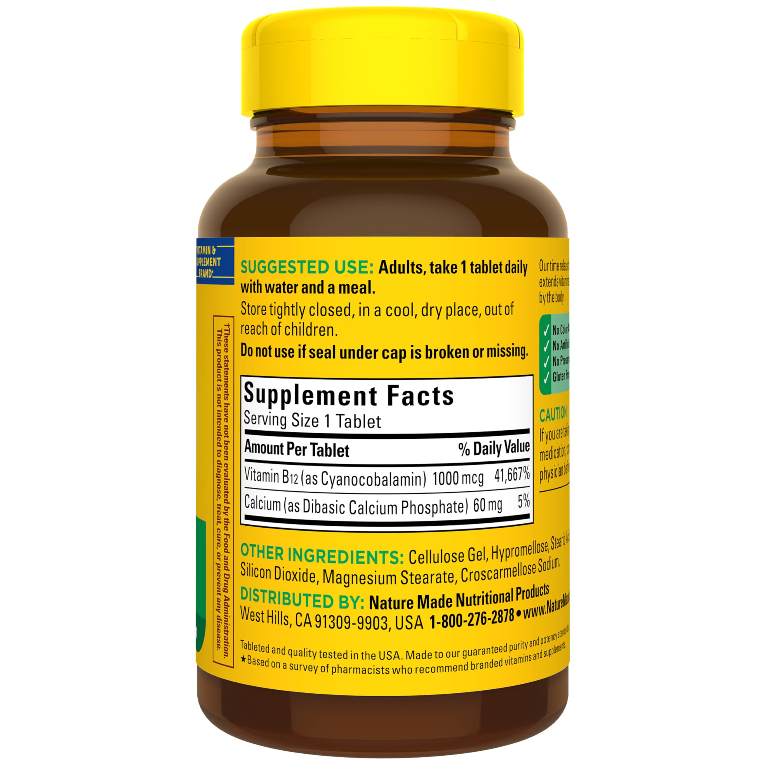 Nature Made B12 160-day supply bottle offers convenient routine for busy lifestyles.
