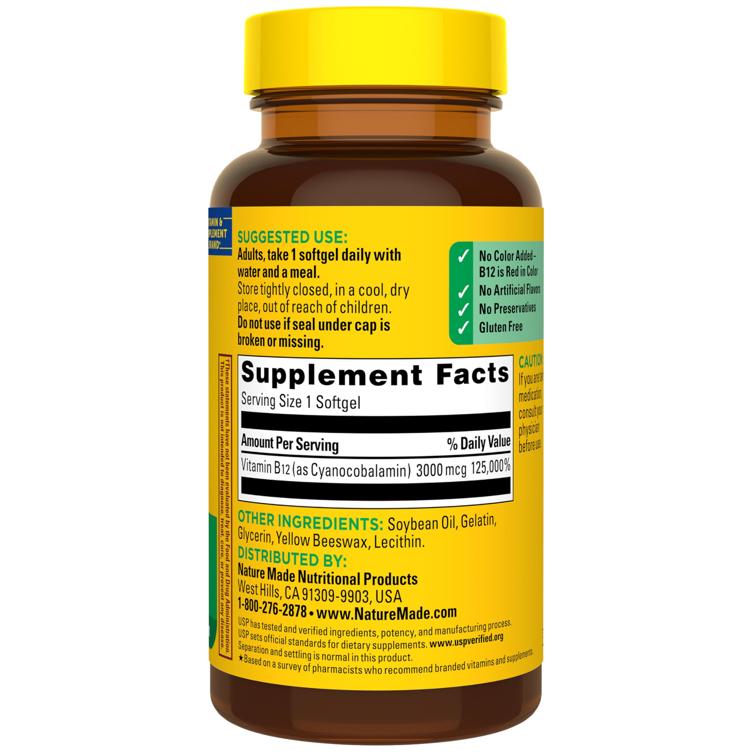 Nature Made B12 energy metabolism support as a potential daily boost