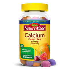 Nature Made Calcium Gummies bottle with Vitamin D3 for convenient daily calcium