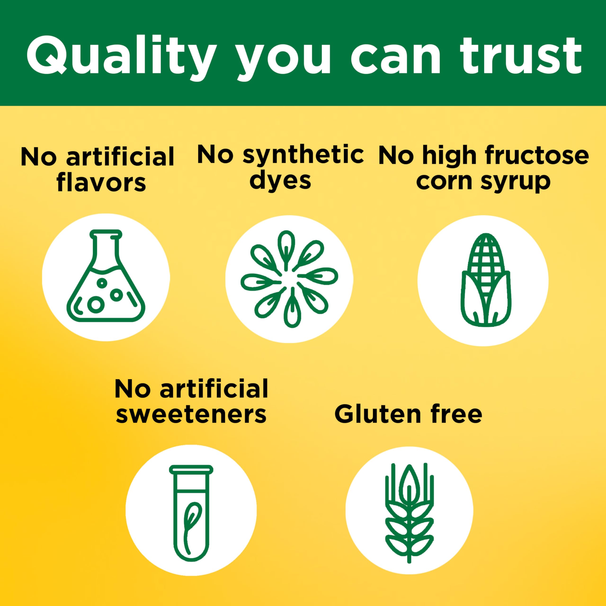 Nature Made Calcium Gummies gluten-free, no artificial colors close-up