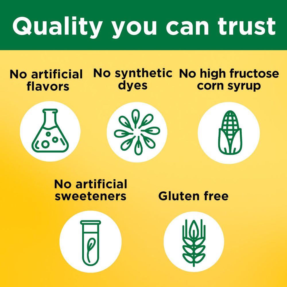 Nature Made Calcium Gummies gluten-free, no artificial colors close-up