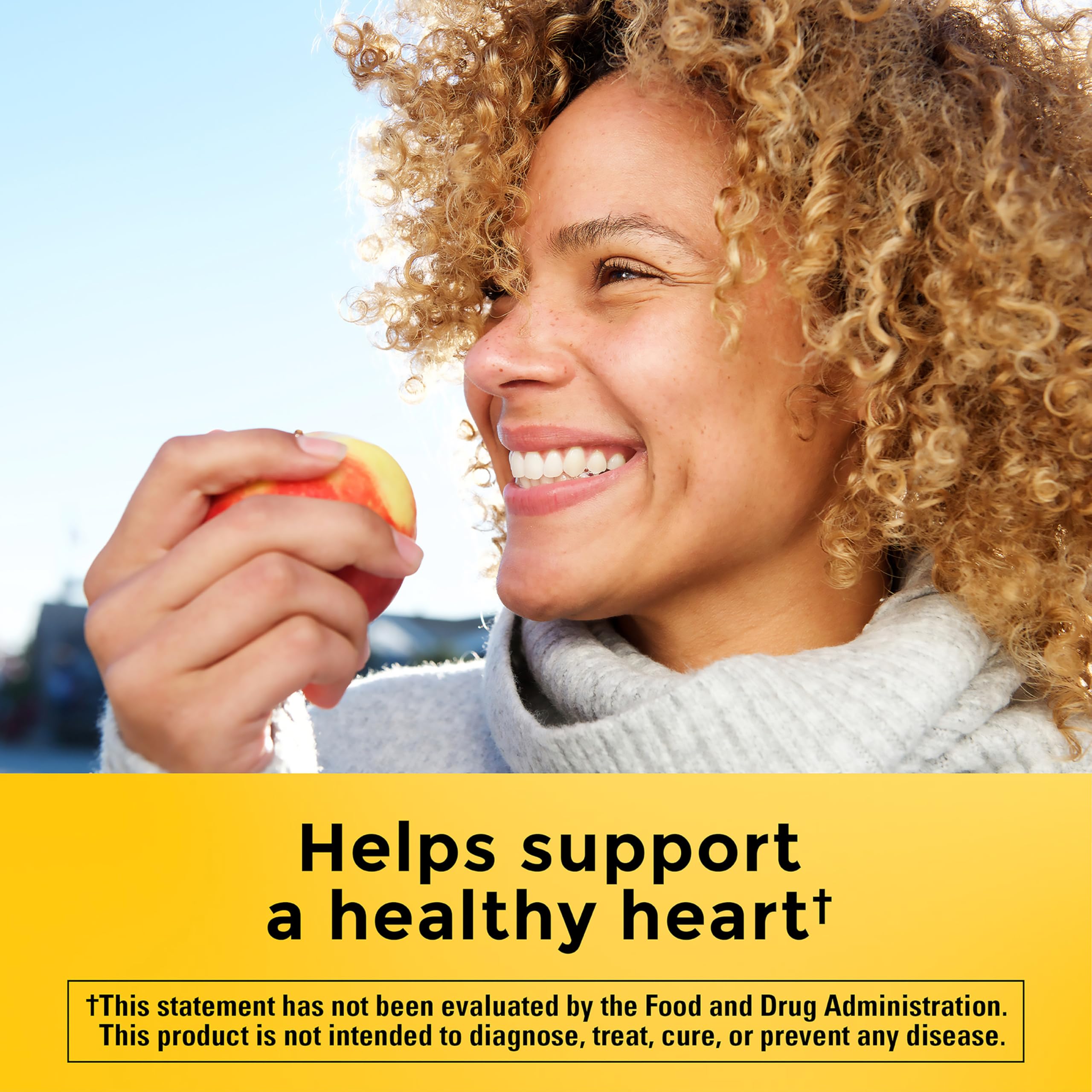 Nature Made CholestOff Plus softgels close-up showing easy dosing