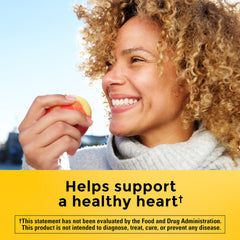 Nature Made CholestOff Plus softgels close-up showing easy dosing