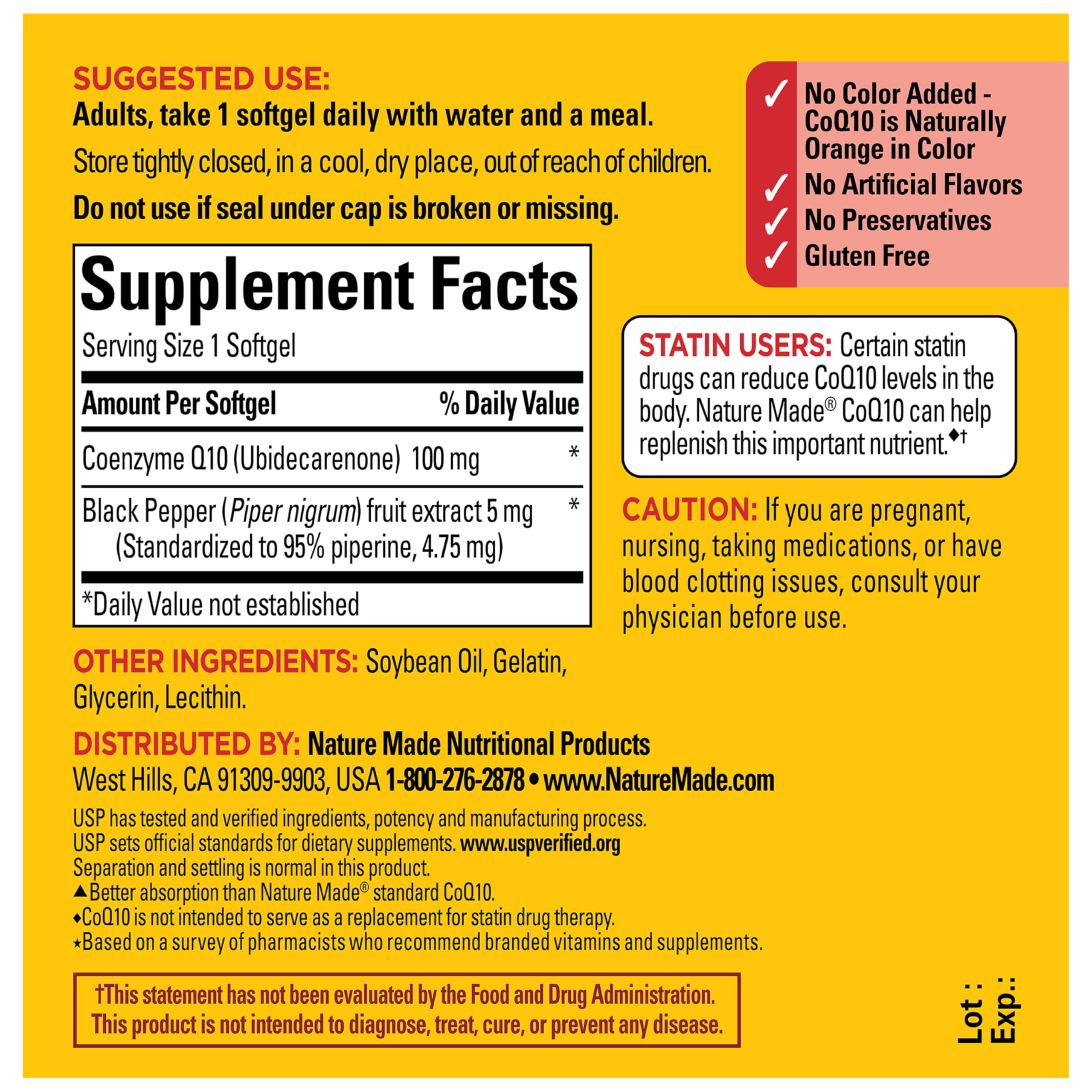 Nature Made CoQ10 designed for daily heart health support.