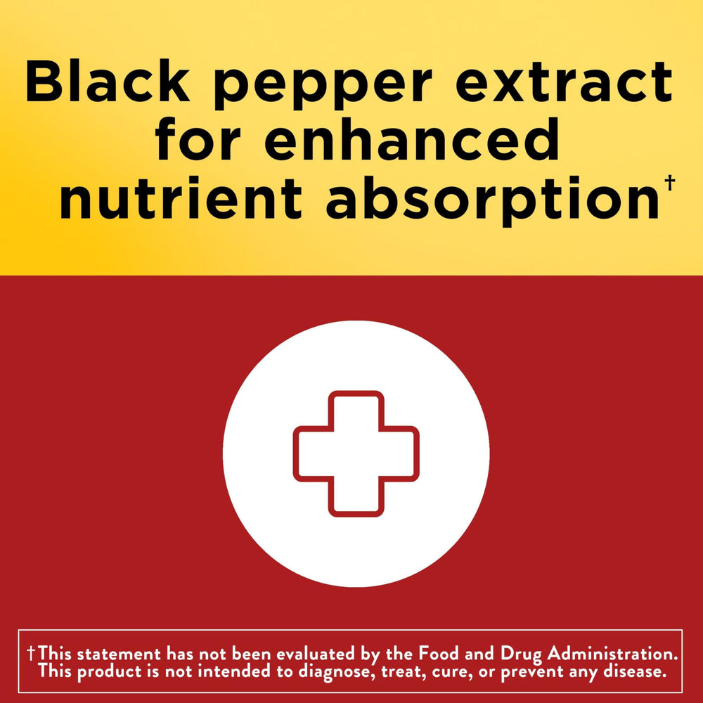 Nature Made CoQ10 label showing ingredients and black pepper extract.