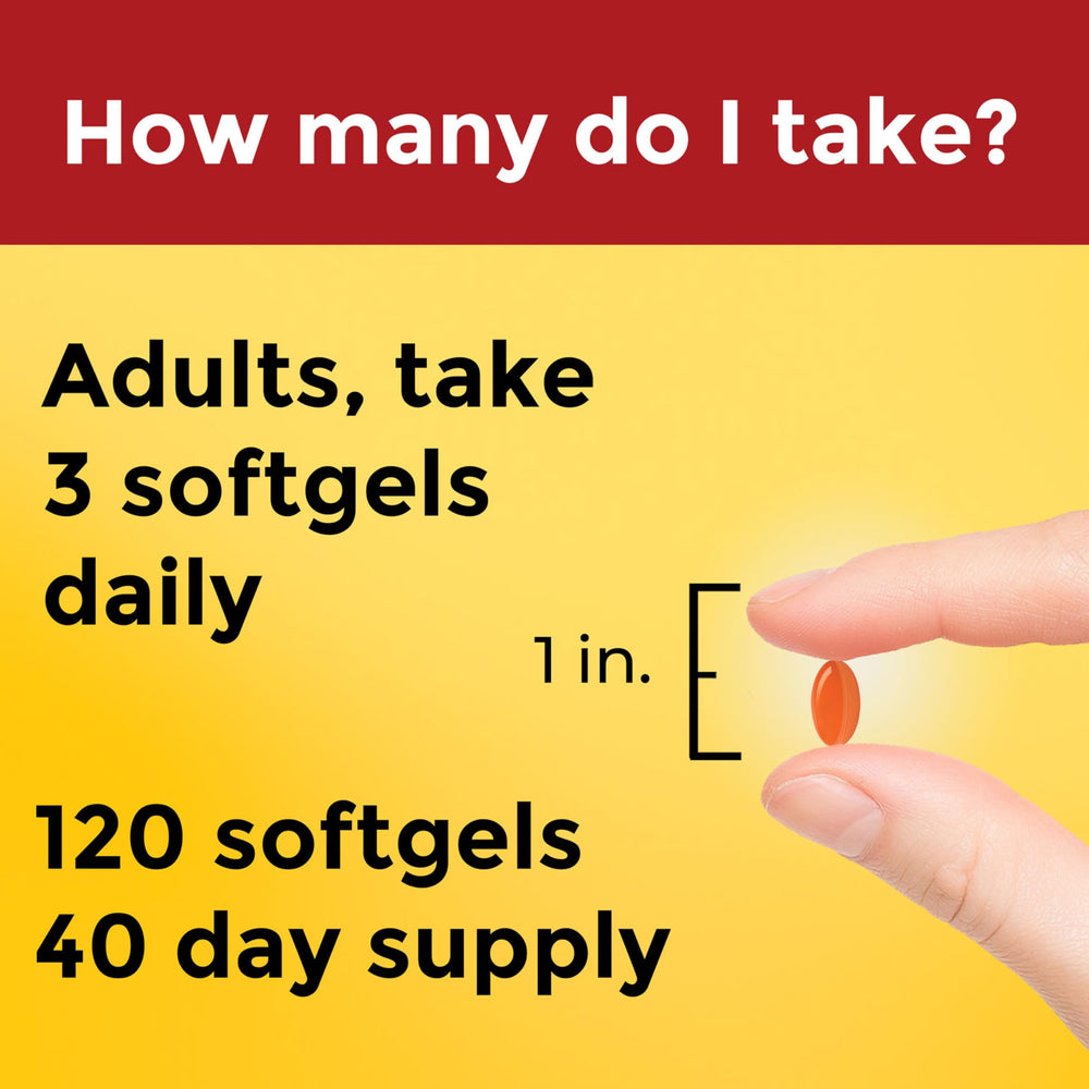 Nature Made CoQ10 packaging artwork showing energy support and easy daily use