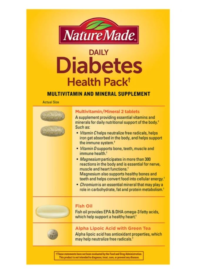 Nature Made Daily Diabetes Health Pack pill organizer keeps pills easy to access