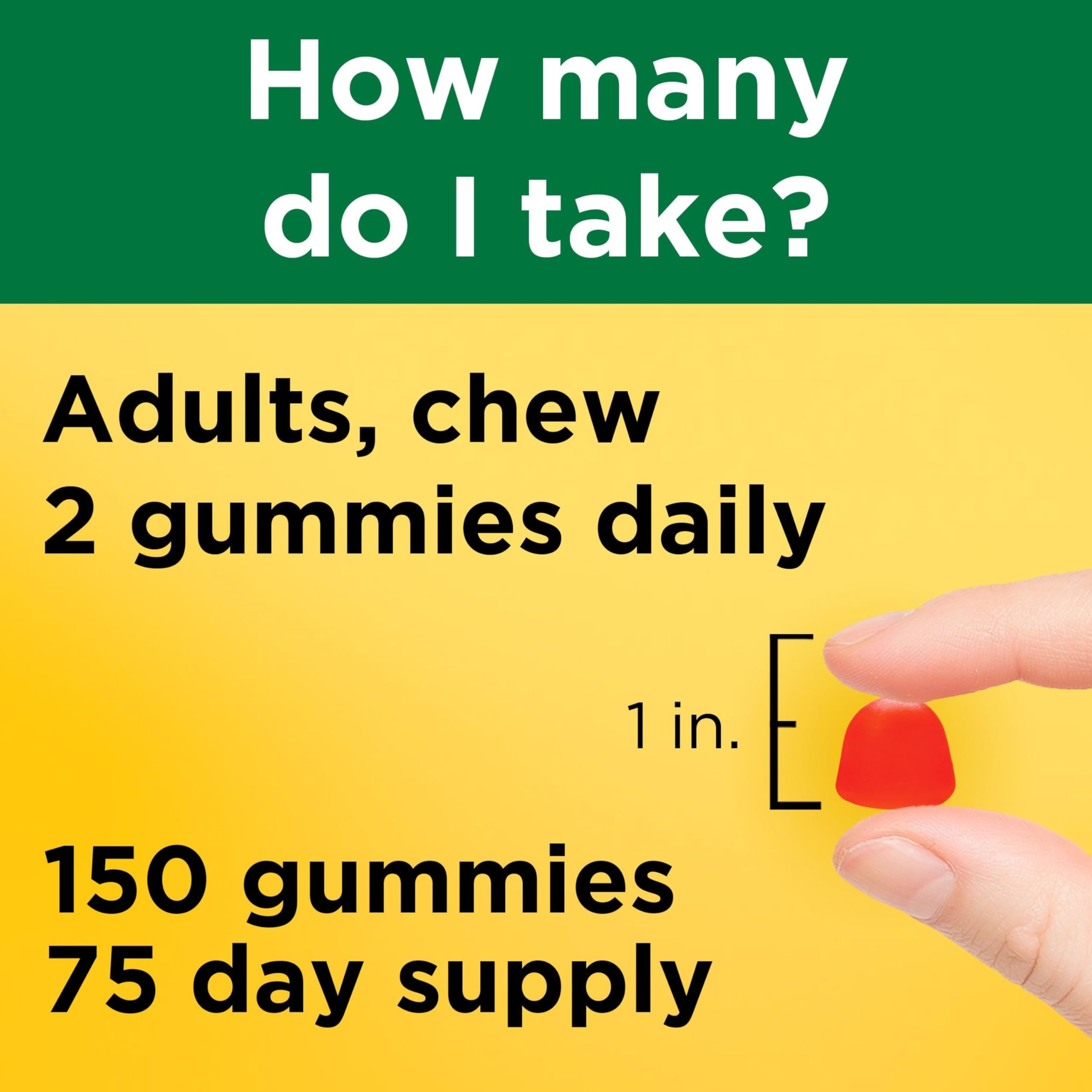 Nature Made Extra Strength Vitamin D3 gummies 150-count – long-lasting option for higher D3 needs.