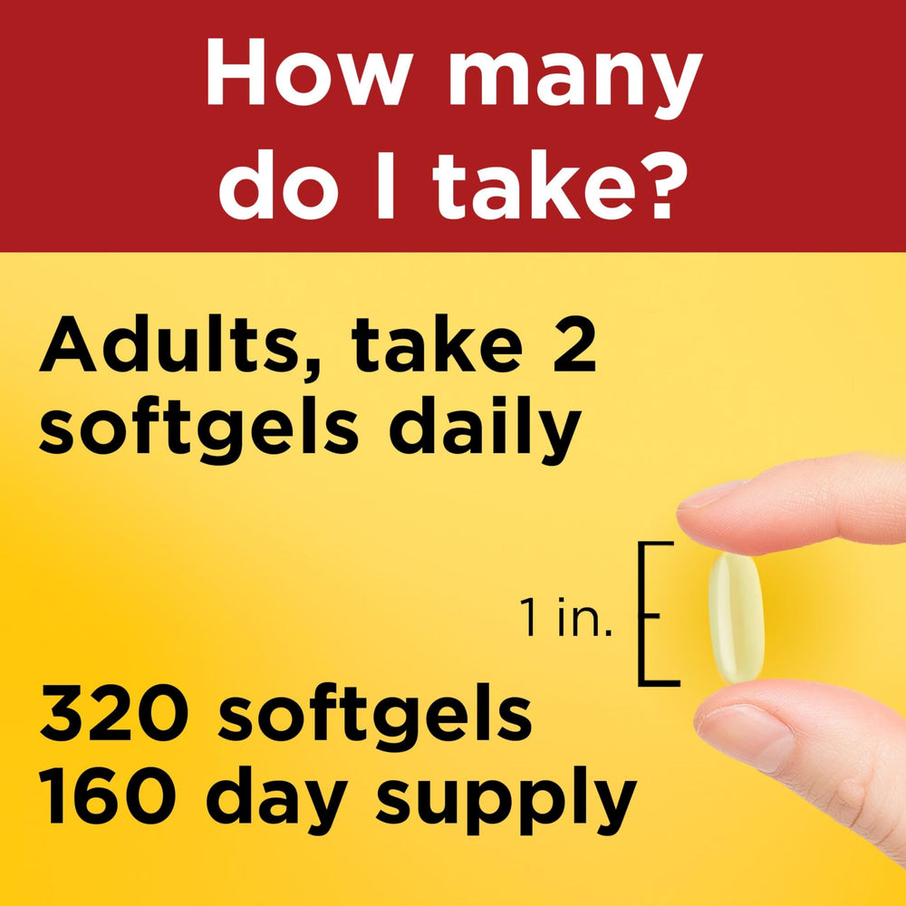 Gluten-free and dairy-free Nature Made omega-3 bottle suits sensitive diets