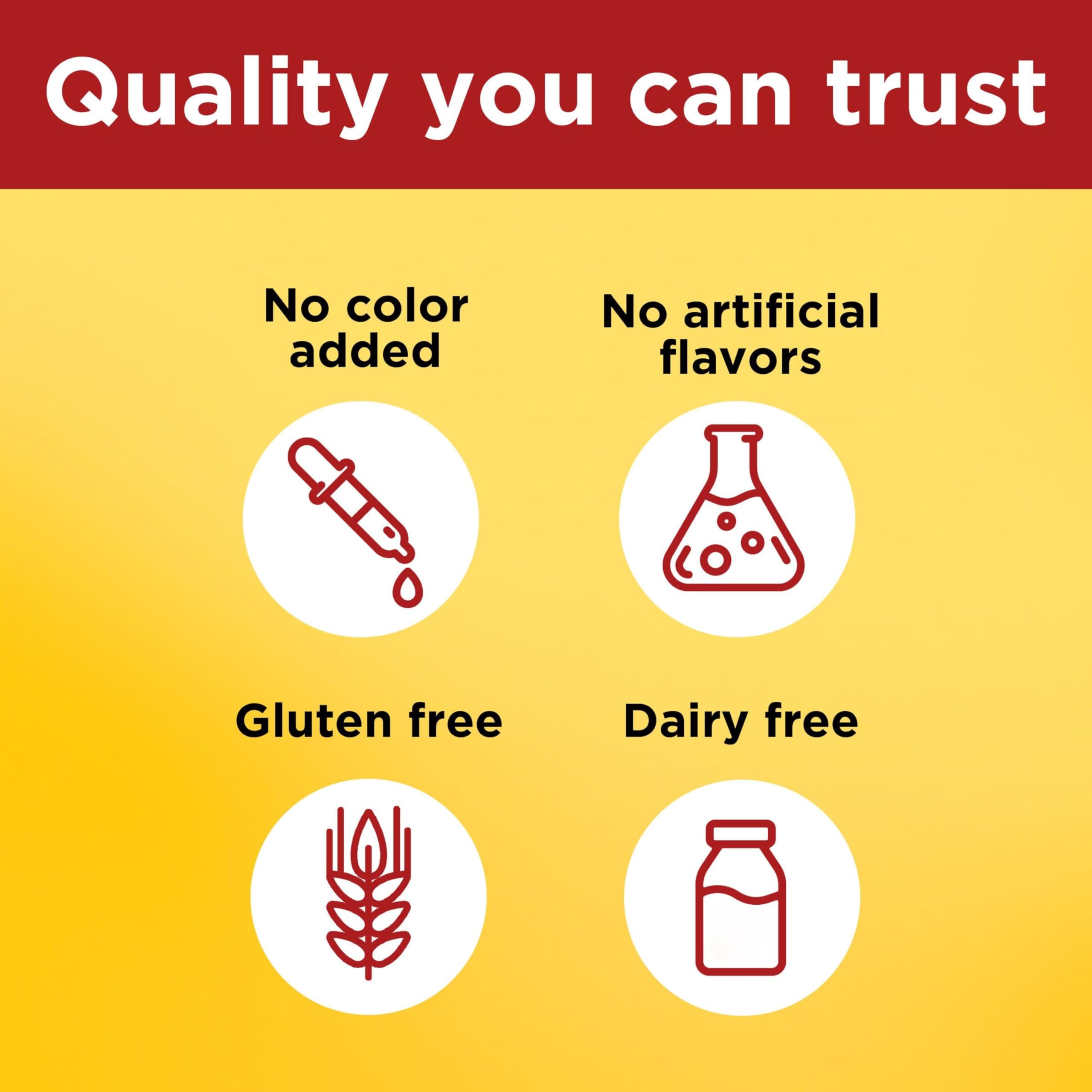 Nature Made Fish Oil packaging highlights gluten-free and no artificial flavors.