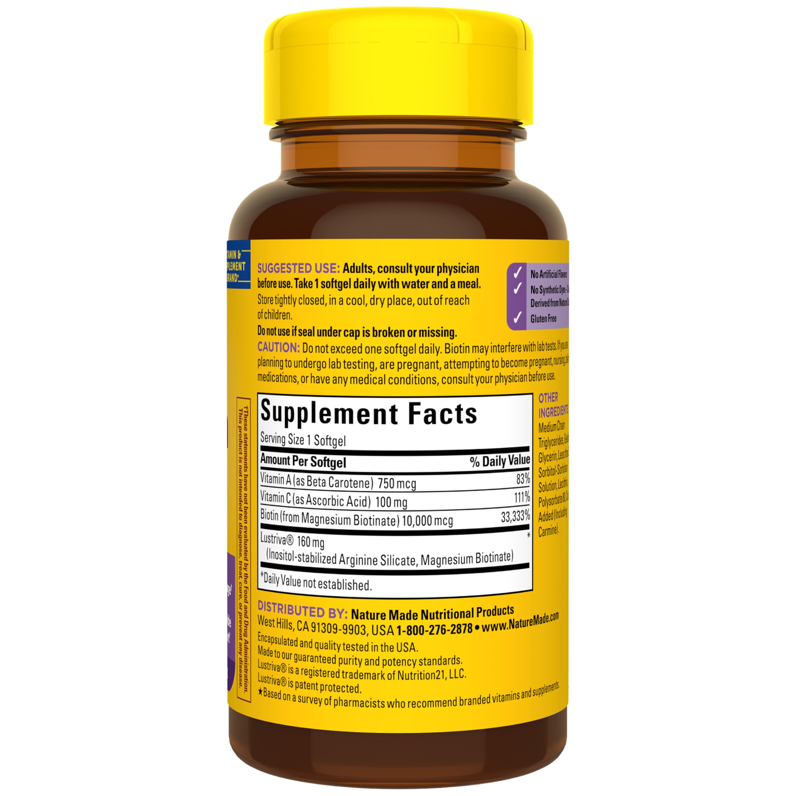 Nature Made Hair Growth Softgels usage scenario for daily routine