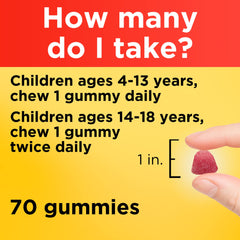 Nature Made Kids First Omega-3 Gummies orange flavor bottle shows heart-healthy EPA and DHA