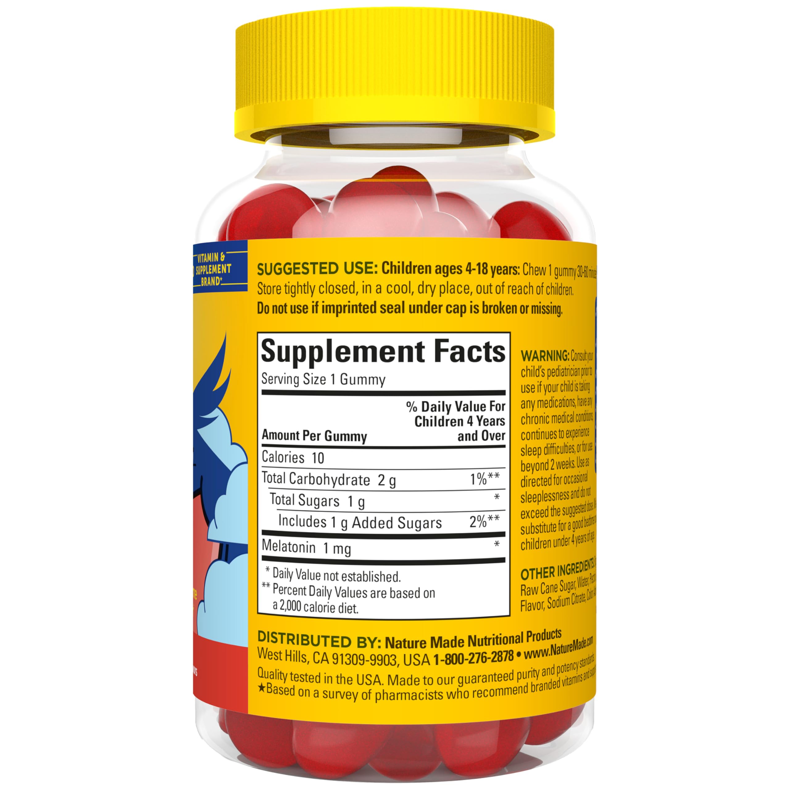 Nature Made Kids First Sleep Gummies box on shelf for easy purchase.