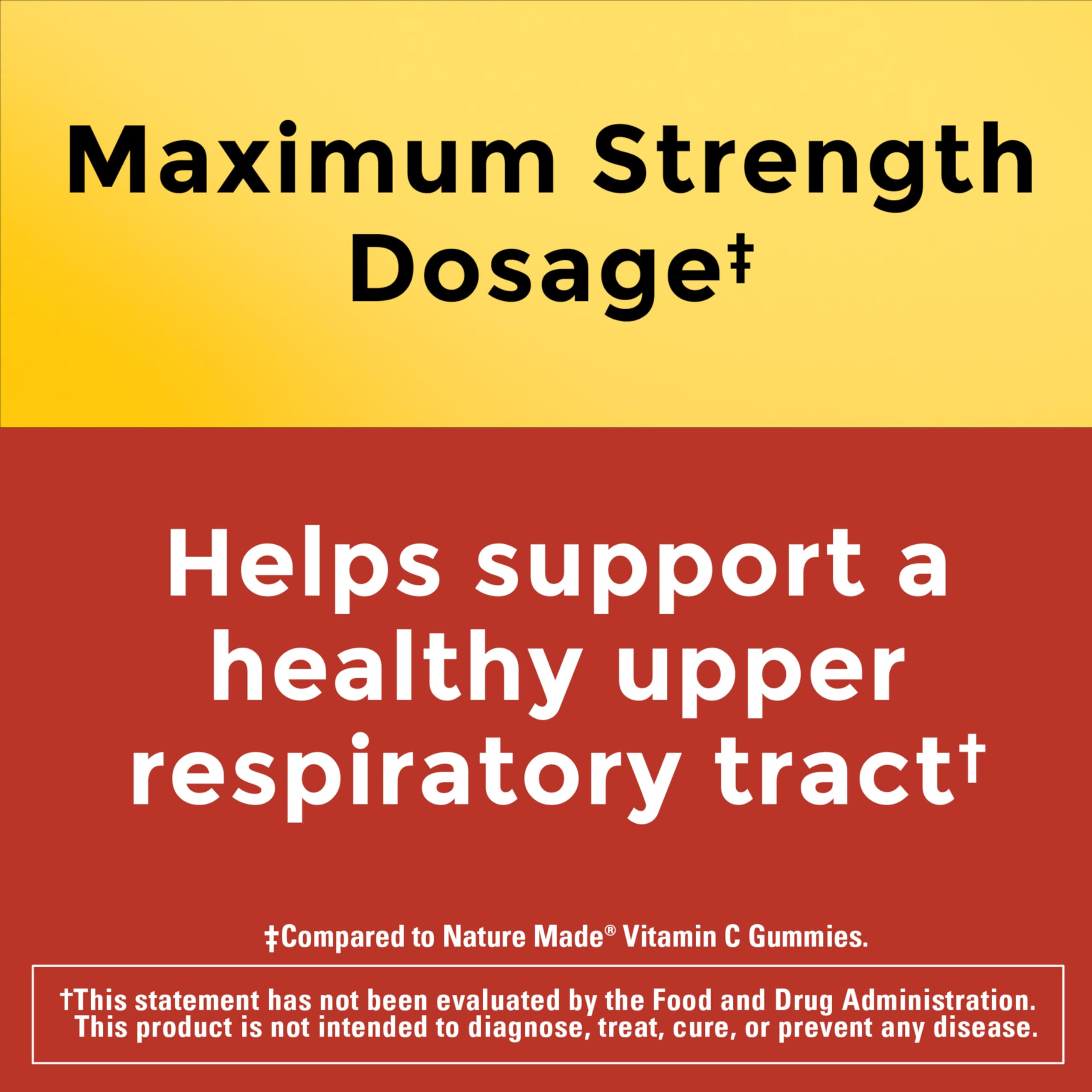 Nature Made Maximum Strength Vitamin C 1000mg label close-up.