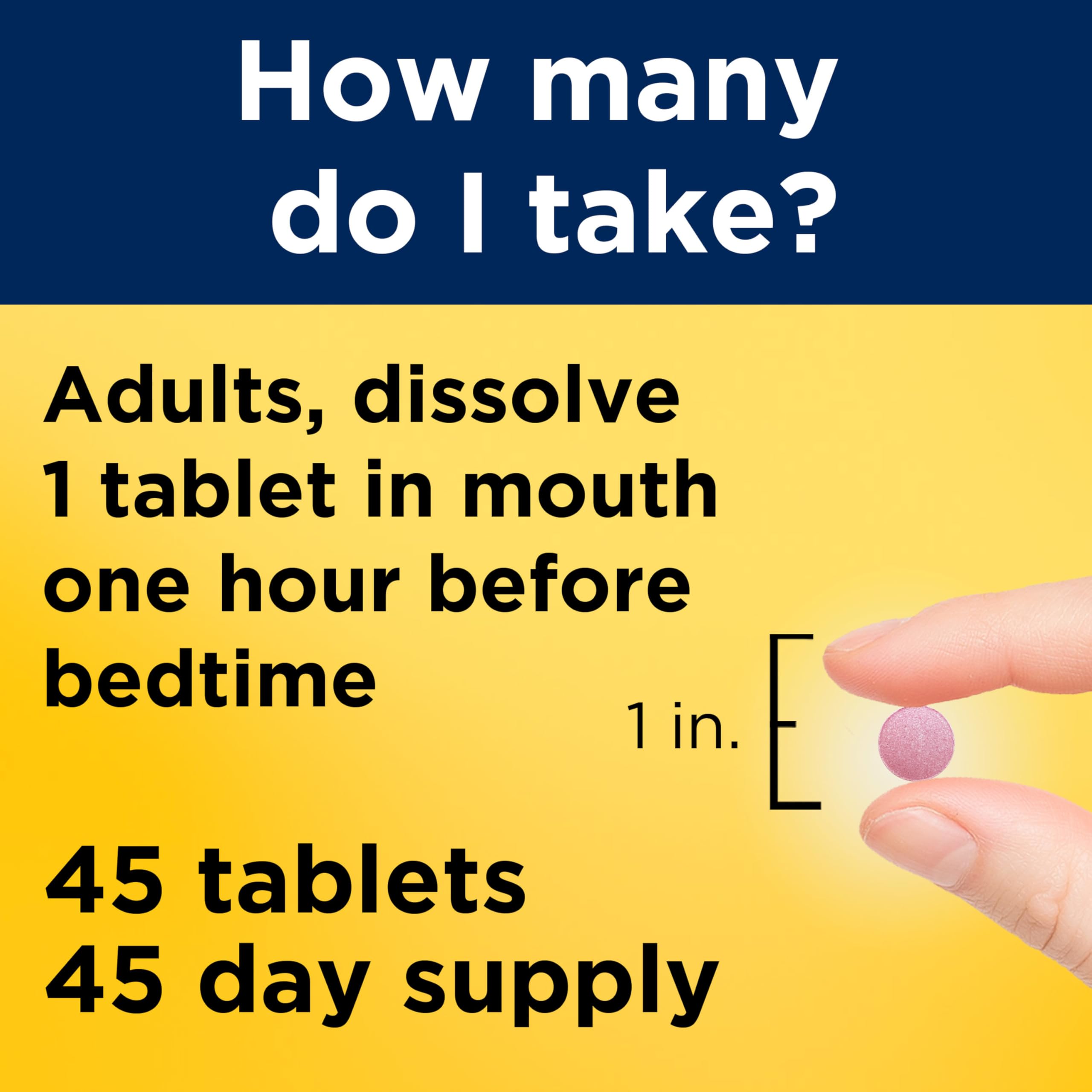 Nature Made Melatonin 10 mg fast-dissolve packaging on nightstand.
