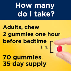 Nature Made Melatonin Gummies 10 mg gluten-free label close view