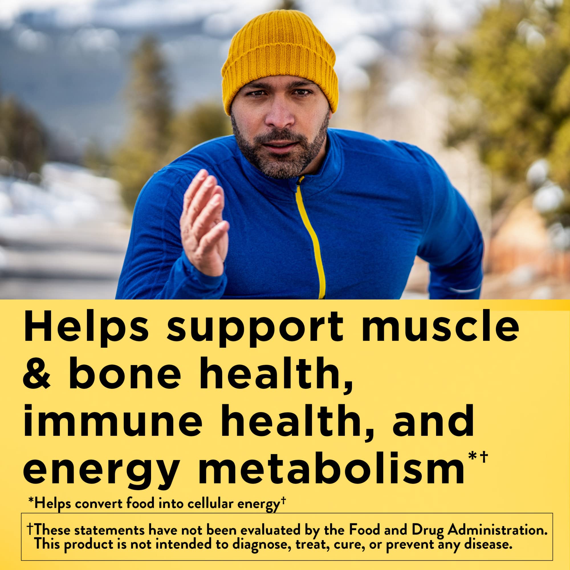 Nature Made Men's Multivitamin Gummies omega-3 ingredients close-up highlighting heart and energy support.