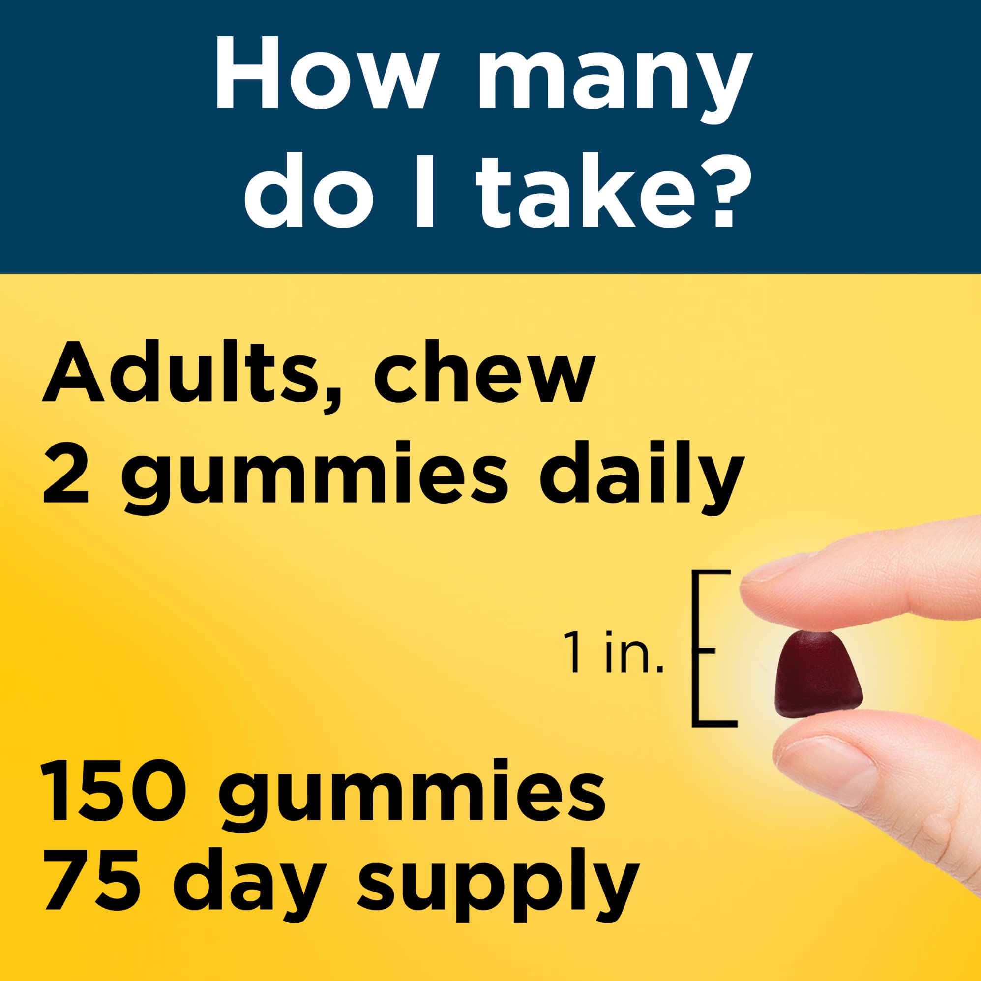 Nature Made Multi for Him Gummies ingredients overview indicating vitamins for men's health.