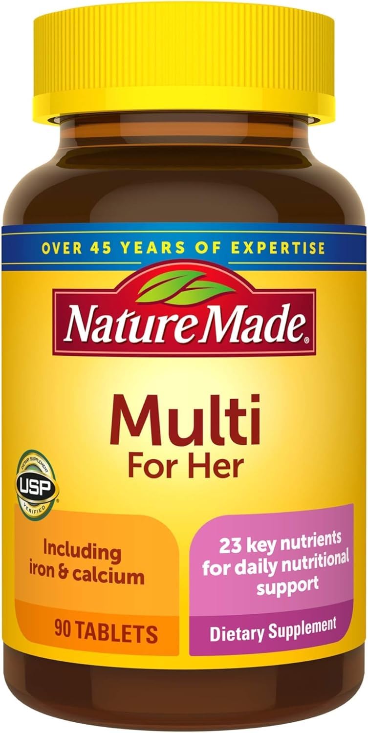 Nature Made Nm Essential Woman Multi bottle close-up for daily wellness support