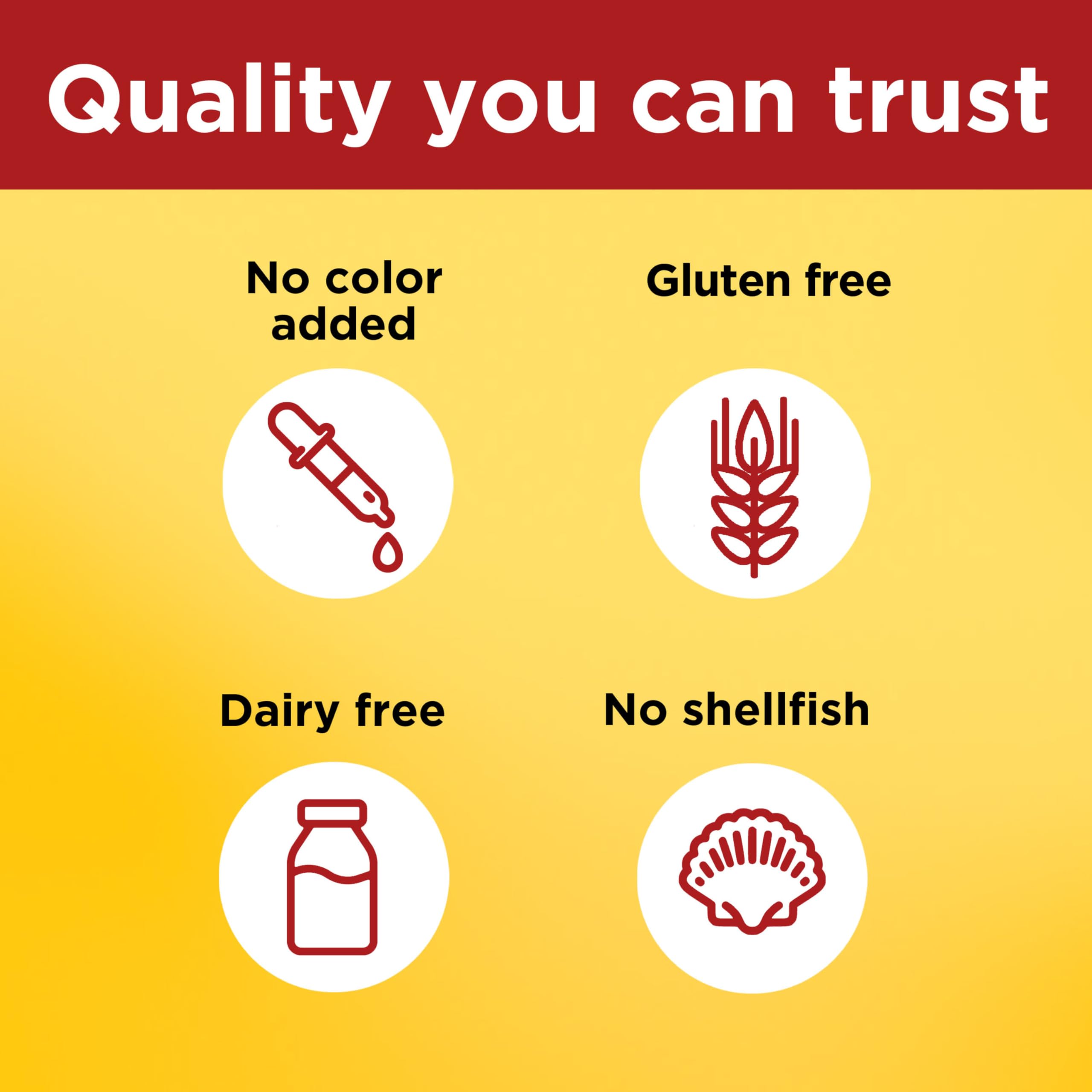 Nature Made no color added omega-3 softgels for clean labeling.