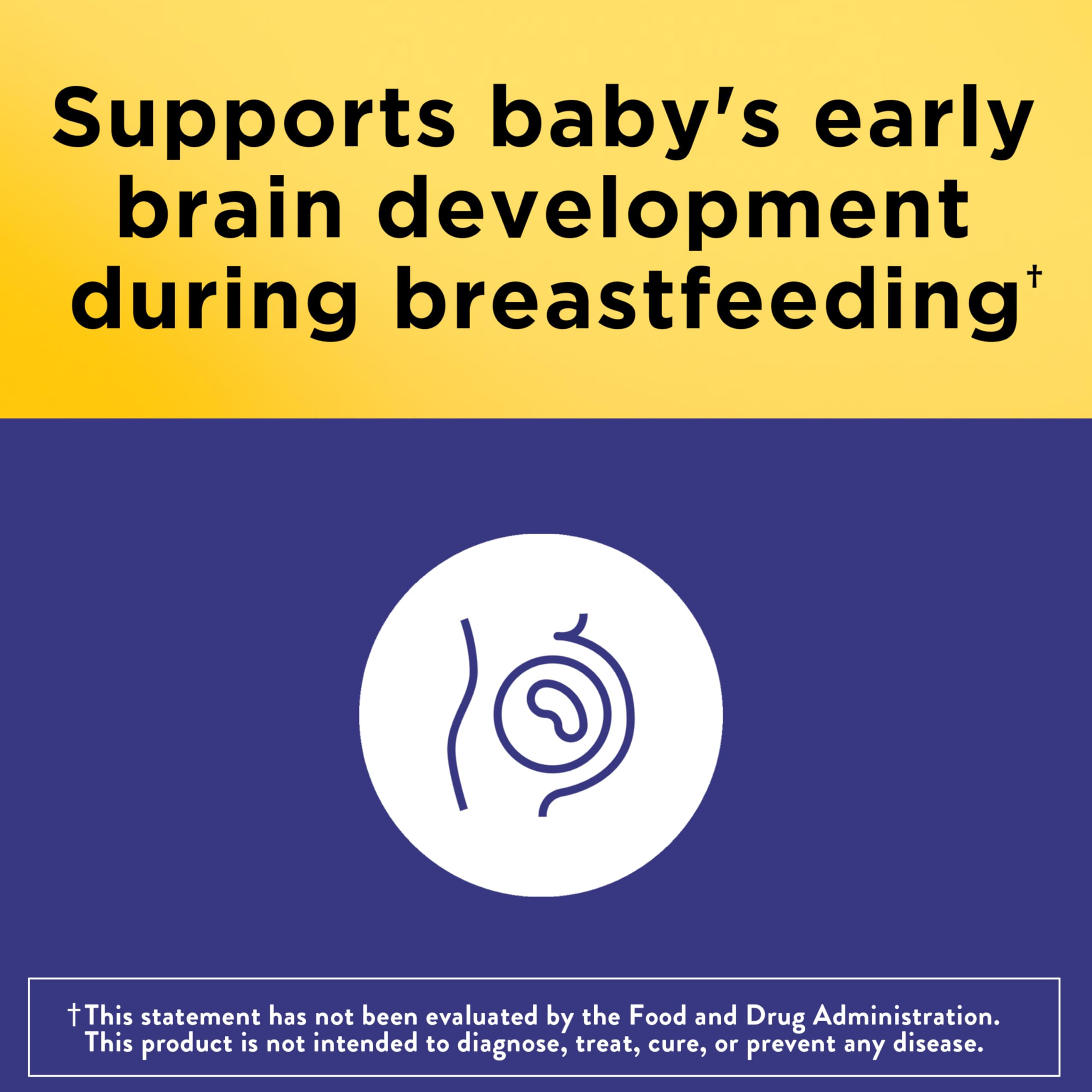 Nature Made Postnatal DHA close-up emphasizing omega-3 for baby development