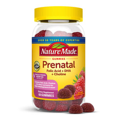 Nature Made Prenatal Gummies bottle front view for daily prenatal nutrition