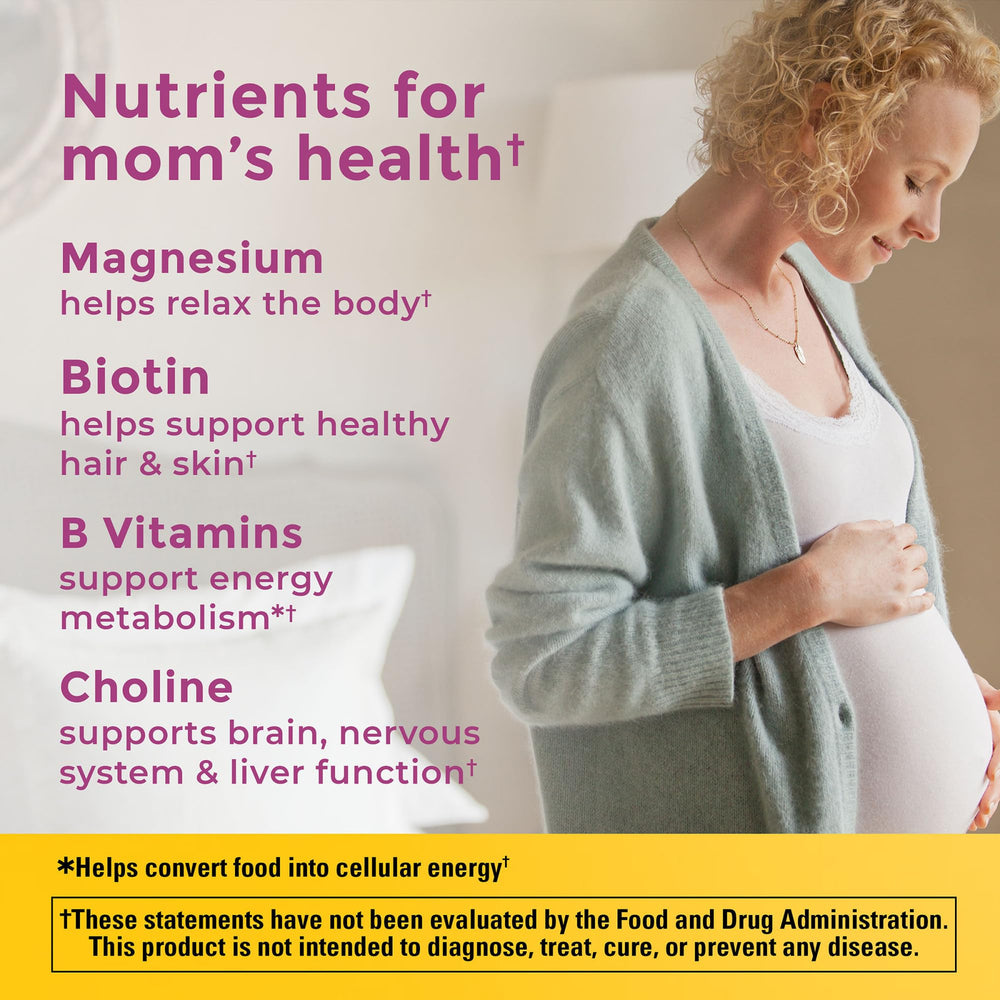 Label detail of Nature Made Prenatal Gummies with Folic Acid and DHA