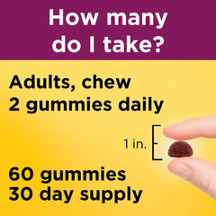 Gluten-free Nature Made Prenatal Gummies packaging label
