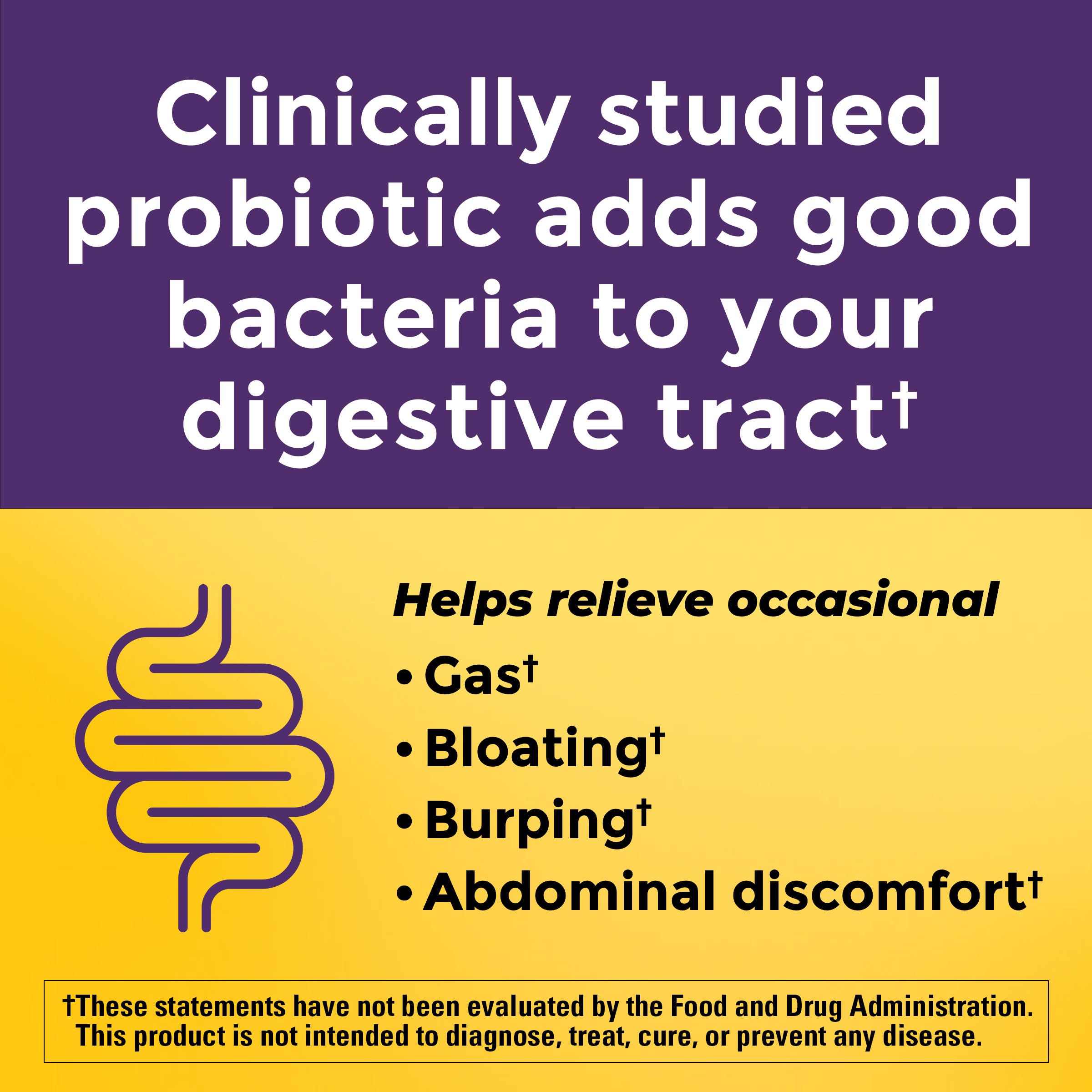 Close-up on Nature Made gummies showing mixed berry texture for easy digestion support.
