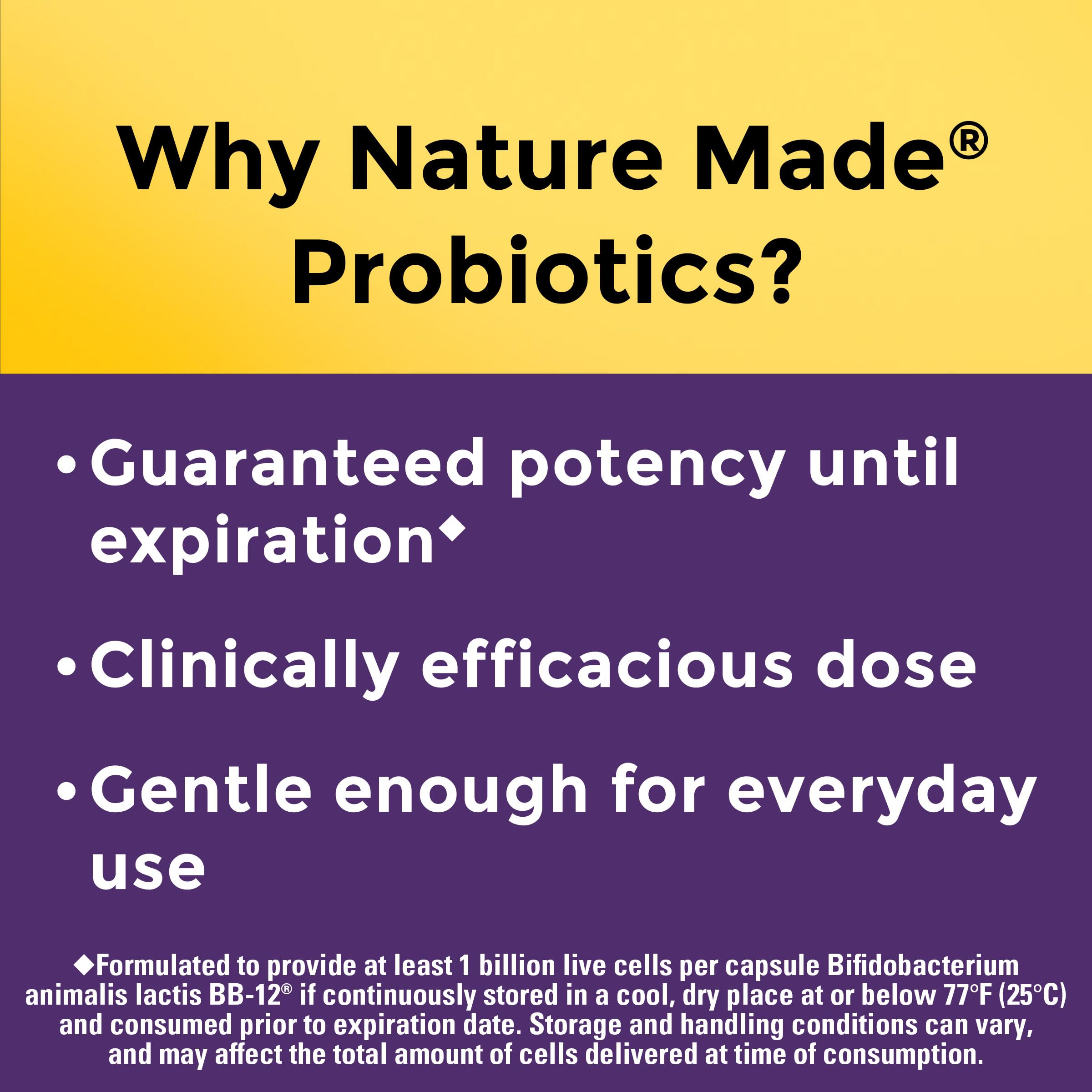 Nature Made Probiotics daily dose capsule shown with a meal