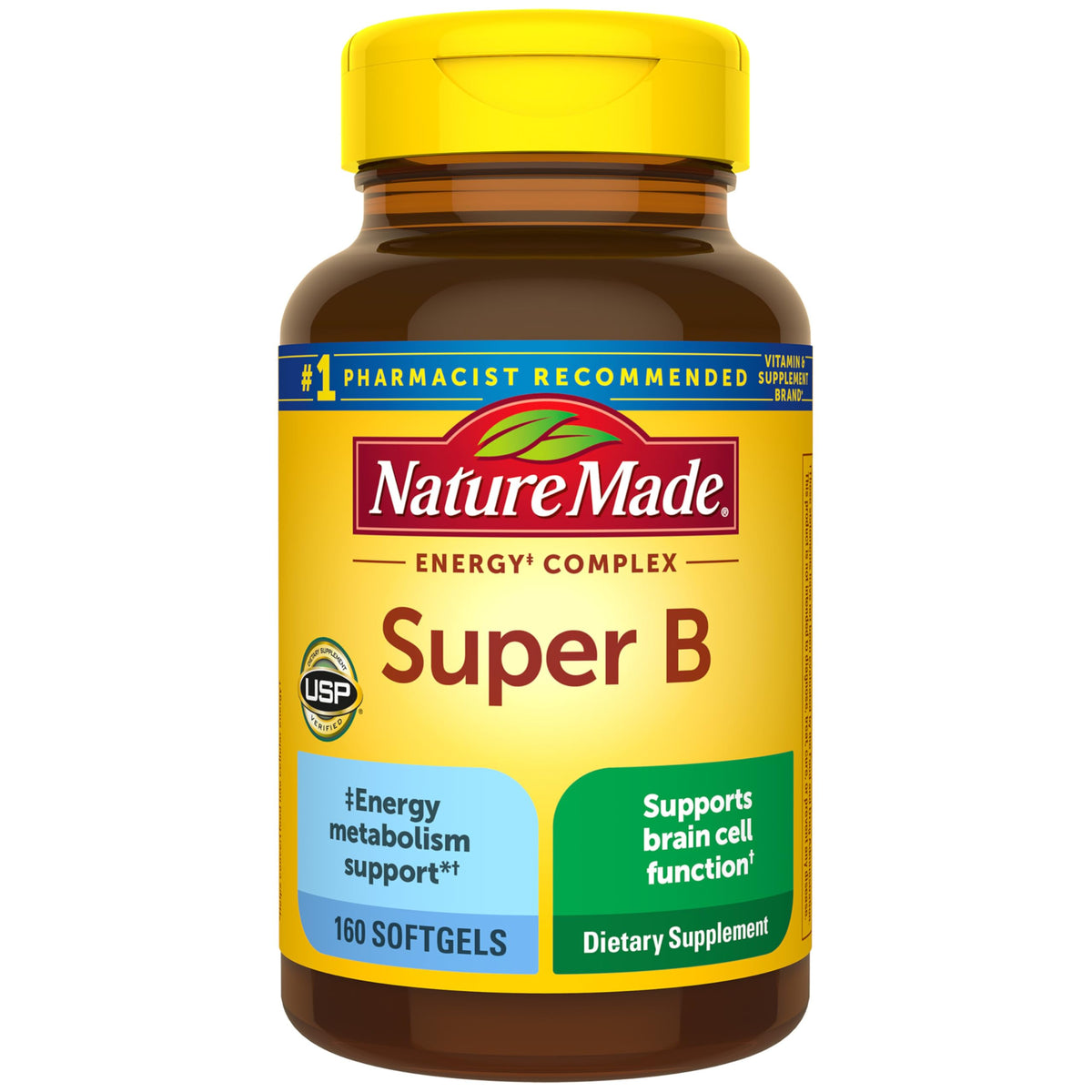 Nature Made Super B Energy Complex bottle front for daily energy support.
