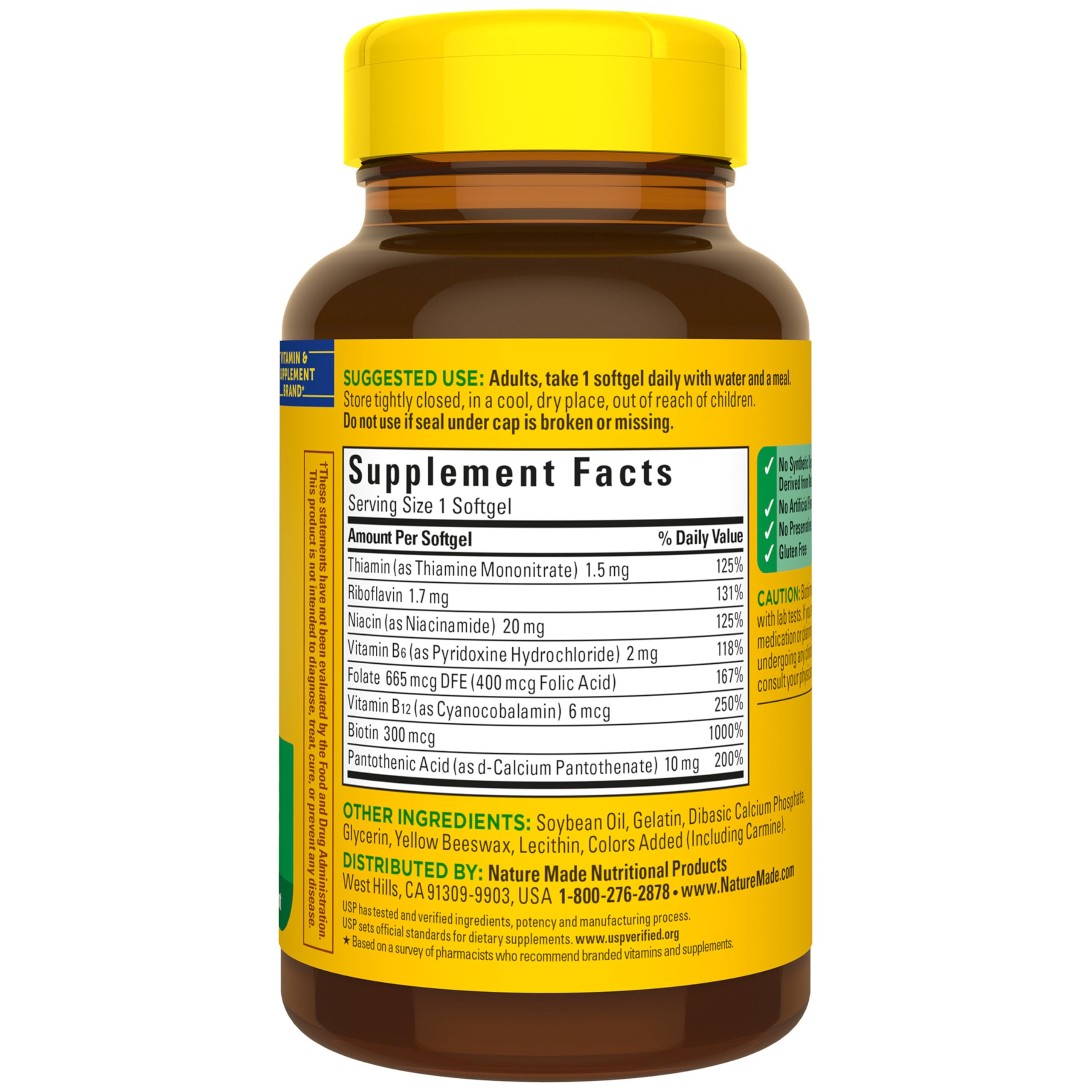 Nature Made Super B Energy Complex bottle with glass illustrates daily supplement ritual.