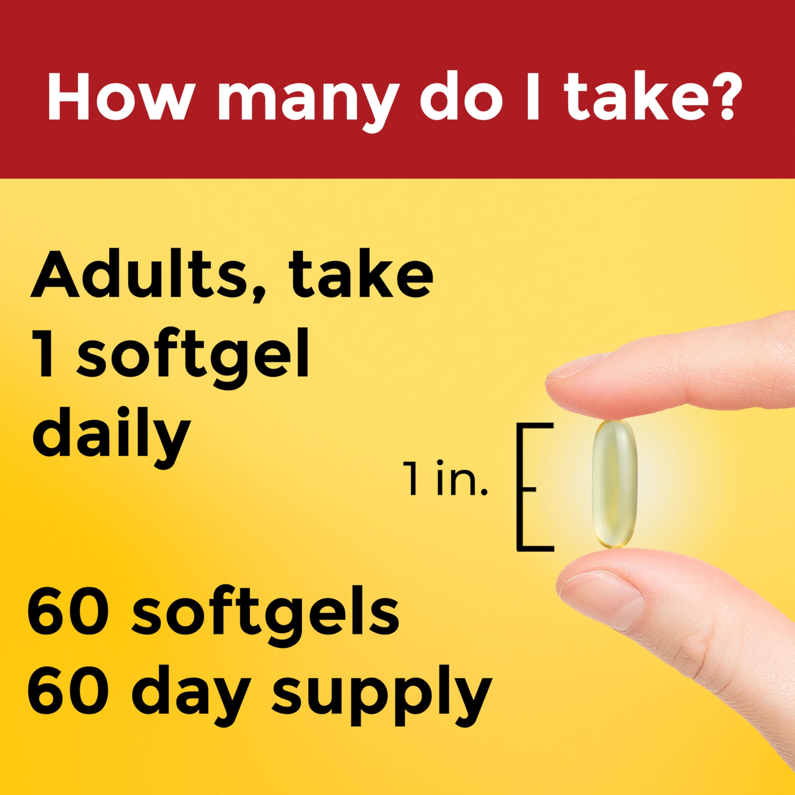 Sustainably sourced fish oil and cultivated algae in one Nature Made capsule.
