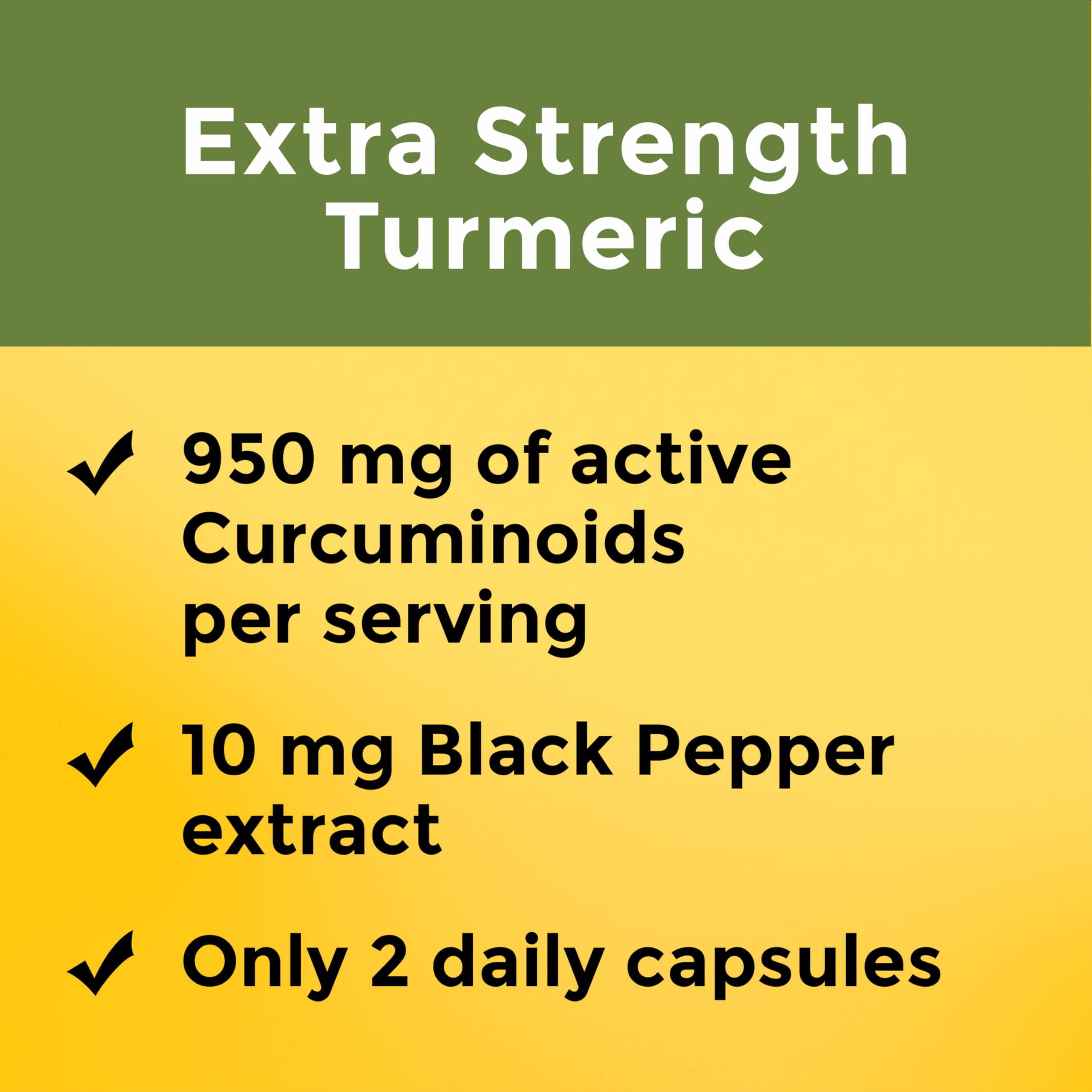 Nature Made turmeric curcuminoids 95% label close-up highlighting potency for effective daily use