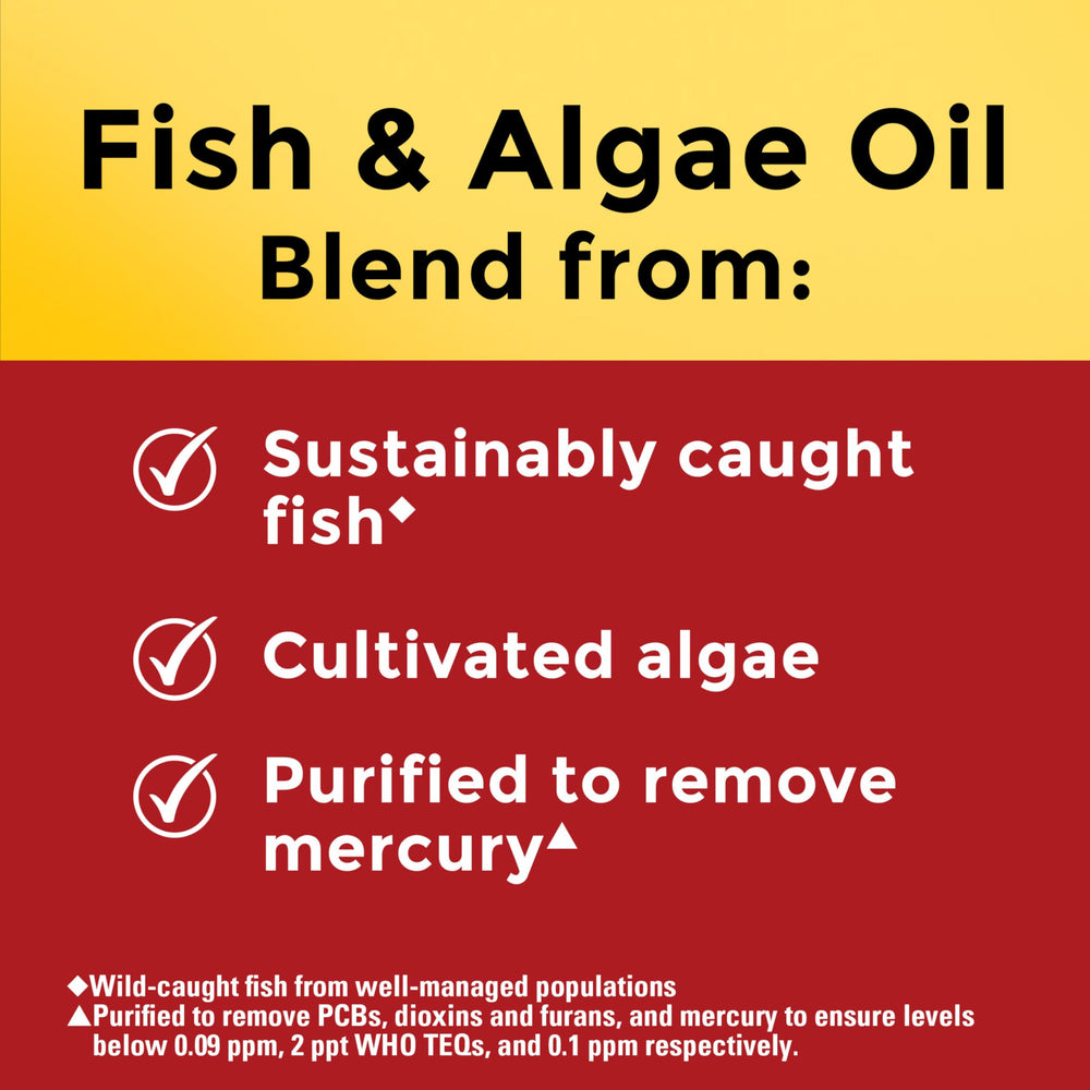 USP Verified seal on Nature Made Omega-3 bottle signifying quality.