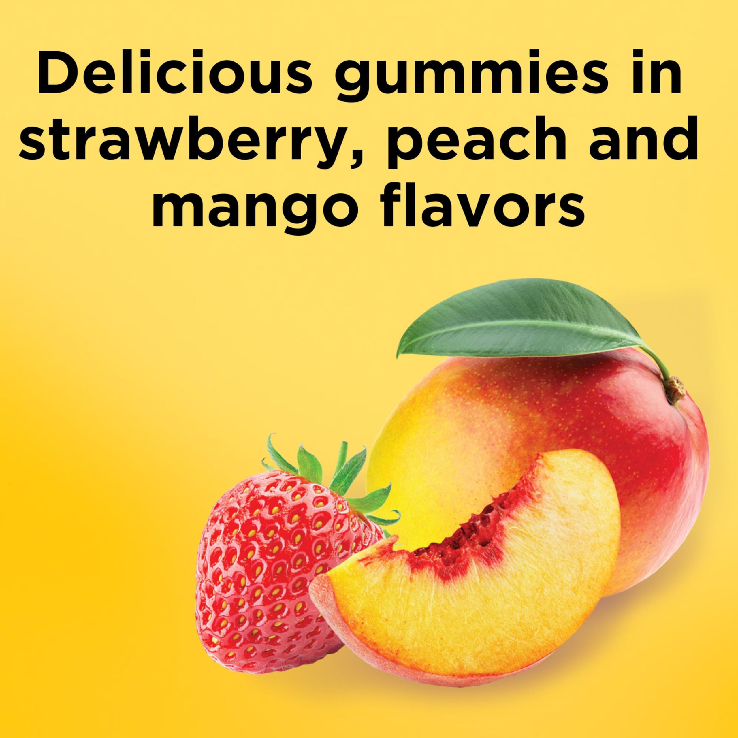 Closeup of Nature Made Vitamin D3 gummies with appealing texture.