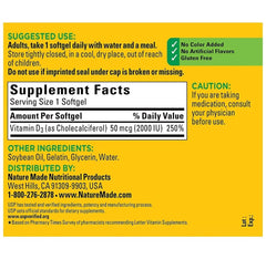 Softgel bottle from Nature Made sits on a kitchen counter for routine use.